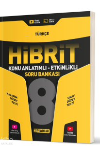 Hız Yayınları 8. Sınıf Hibrit Türkçe Soru Bankası