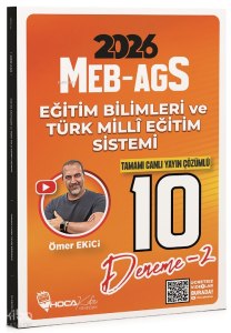 Hoca Kafası 2026 MEB - AGS Eğitim Bilimleri ve Türk Milli Eğitim Sistemi 10 Deneme Çözümlü