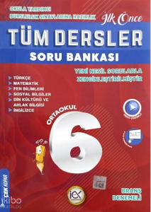 İlk Önce Yayıncılık 6. Sınıf Tüm Dersler Soru Bankası