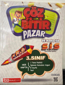 İlkokul1 Yayınları 3.Sınıf Çöz Bitir (36 Hafta, Haftalık Deneme )