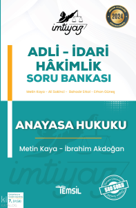 İmtiyaz Adli - İdari Hakimlik Soru Bankası Anayasa Hukuku
