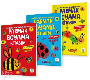 İnce Motor Becerilerini Geliştiren Parmak Boyama Kitabım Serisi - Parmak Boya Hediyeli  (3 - 6 Yaş)