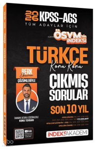 İndeks Akademi 2026 KPSS MEB-AGS Türkçe ÖSYM'nin İndeksi Çıkmış Sorular Son 10 Yıl Konu Konu Çözümlü