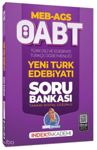 İndeks Akademi 2026 ÖABT MEB-AGS Türk Dili ve Edebiyatı-Türkçe Yeni Türk Edebiyatı Soru Bankası Çözümlü