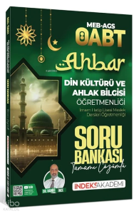 İndeks Akademi ÖABT MEB-AGS Din Kültürü ve Ahlak Bilgisi Ahbar Soru Bankası Çözümlü