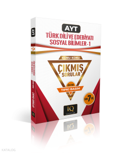 IQ Yayınları AYT Edebiyat Sosyal - 1 Konu Konu Çıkmış Sorular