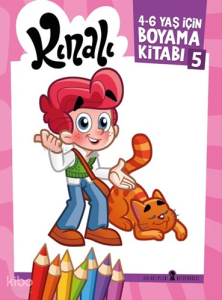 Kınalı 4-6 Yaş İçin Boyama Kitabı 5 (Pembe)