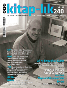 Kitap–lık 240 -  Ekim-Aralık 2025 ;30 Yıl Sonra Onat Kutlar