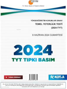 Kota 2024 TYT Çıkmış Sorular (Tıpkı Basım-Kapaksız Fasikül)