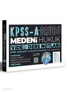 KPSS A Grubu Medeni Hukuk Video Ders Notları