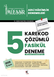 Kuram Müessir Adli Hakimlik Denemeleri - 2026 Karekod Çözümlü