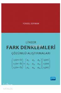 Lineer Fark Denklemleri Çözümlü Alıştırmaları