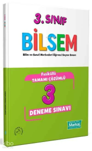 Markaj Yayınları 3. Sınıf Bilsem Tamamı Çözümlü 3 Deneme Sınavı Yeni Tarz