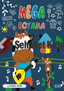 Mega Boyama-Lacivert Kitap