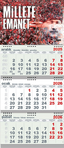 Millete Emanet 2026 Gemici Duvar Takvimi