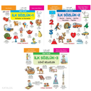 Minikler İçin Dört Dilde Resimli İlk Sözlük Seti (3 Kitap - Ciltli)