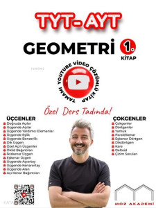 Moz Akademi TYT AYT Geometri 1. Kitap Tamamı Çözümlü Soru Bankası
