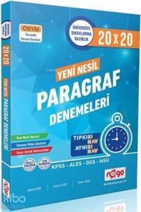 Nego Yayınları TYT AYT Paragraf 20x20 Branş Denemeleri Nego