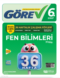Nitelik Yayınları 6.Sınıf Görev 6 Fen Bilimler (36 Hafta)