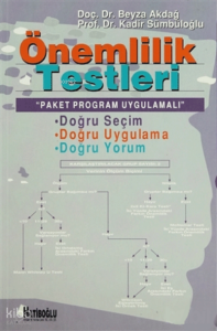 Önemlilik Testleri;"Paket Program Uygulamalı"