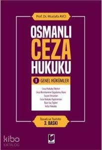 Osmanlı Ceza Hukuku 1 - Genel Hükümler