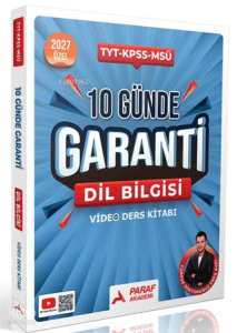 Paraf Akademi 10 Günde Garanti Dil Bilgisi Video Ders Kitabı