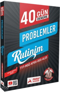 Paraf Yayınları TYT MSÜ KPSS DGS ALES Problemler 40 Günde Deneme Rutinim