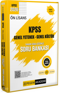 Pegem Akademi 2026 KPSS Ön Lisans Soru Bankası Genel Yetenek Genel Kültür Tamamı Video Çözümlü