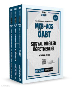 Pegem Akademi 2026 MEB AGS ÖABT Sosyal Bilgiler Öğretmenliği Konu Anlatımlı (3 Kitap)
