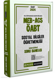 Pegem Akademi 2026 MEB AGS ÖABT Sosyal Bilgiler Öğretmenliği Tamamı Çözümlü Çıkmış Sorular