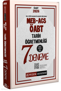 Pegem Akademi 2026 MEB AGS ÖABT Tarih Öğretmenliği Tamamı Çözümlü 7 Deneme