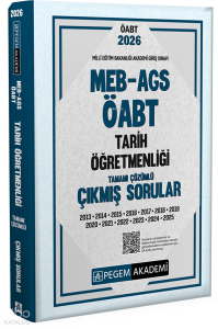 Pegem Akademi 2026 MEB AGS ÖABT Tarih Öğretmenliği Tamamı Çözümü Çıkmış Sorular