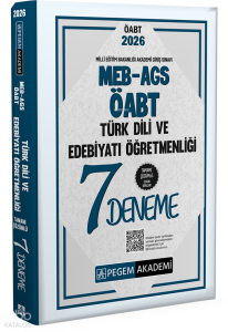 Pegem Akademi 2026 MEB AGS ÖABT Türk Dili Ve Edebiyatı Öğretmenliği Tamamı Çözümlü 7 Deneme