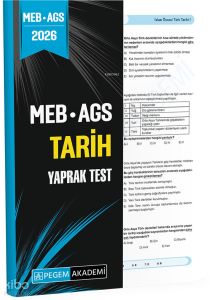 Pegem Akademi 2026 MEB AGS Tarih Yaprak Test