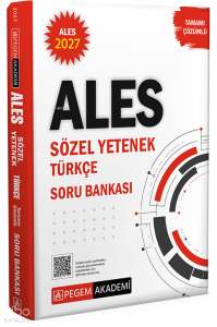 Pegem Akademi 2027 ALES Sözel Yetenek Türkçe Tamamı Çözümlü Soru Bankası
