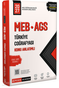 Pegem Akademi 2027 MEB AGS Konu Anlatımlı Türkiye Coğrafyası