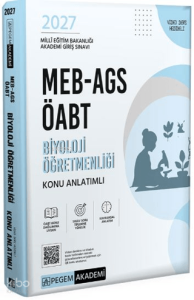Pegem Akademi 2027 MEB AGS ÖABT Biyoloji Öğretmenliği Konu Anlatımlı