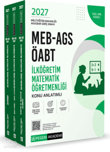 Pegem Akademi 2027 MEB AGS ÖABT İlköğretim Matematik Konu Anlatımlı (3 Kitap)