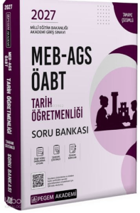 Pegem Akademi 2027 MEB AGS ÖABT Tarih Öğretmenliği Tamamı Çözümlü Soru Bankası