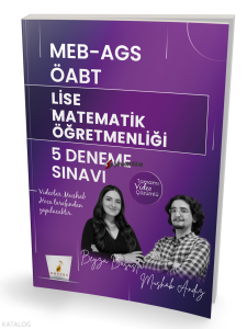 Pelikan Yayınevi MEB - AGS ÖABT Lise Matematik Öğretmenliği 5 Deneme Sınavı Tamamı Video Çözümlü