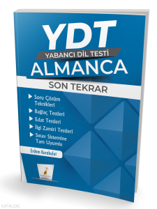 Pelikan Yayınevi YDT Almanca Son Tekrar