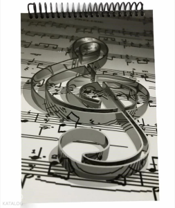 Porte Music Gifts Üstten Spiralli Defter