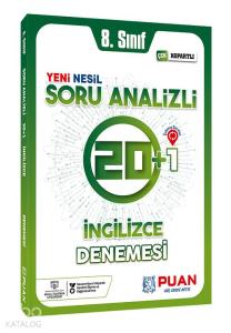 Puan Yayınları 8. Sınıf LGS İngilizce Soru Analizli 20+1 Deneme Puan 
