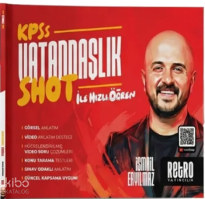 Retro KPSS Vatandaşlık Shot ile Hızlı Öğren Tekrar Kitabı