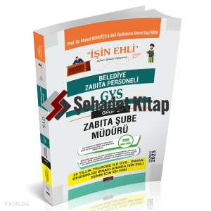 Savaş Yayınevi GYS Belediye Zabıta Personeli Soru Bankası Grup 3 Zabıta Şube Müdürü