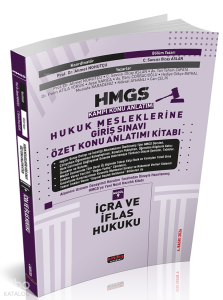 Savaş Yayınevi HMGS Özet Konu Anlatımı İcra ve İflas Hukuku