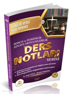 Savaş Yayınevi HUKAL HMGS - Hakimlik Vergi ve Vergi Usul Hukuku Ders Notları