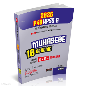 Savaş Yayınevi P48 KPSS A Grubu Muhasebe Tamamı Çözümlü 10 Deneme