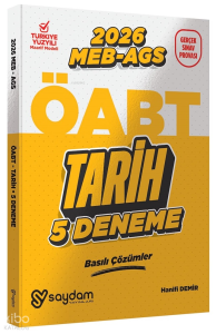 Saydam Yayınları 2026 ÖABT MEB-AGS Tarih Öğretmenliği 5 Deneme Çözümlü
