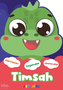 Şekilli Hayvanlar Serisi - Timsah Aktivite Boyama Çıkartma Kitabı
